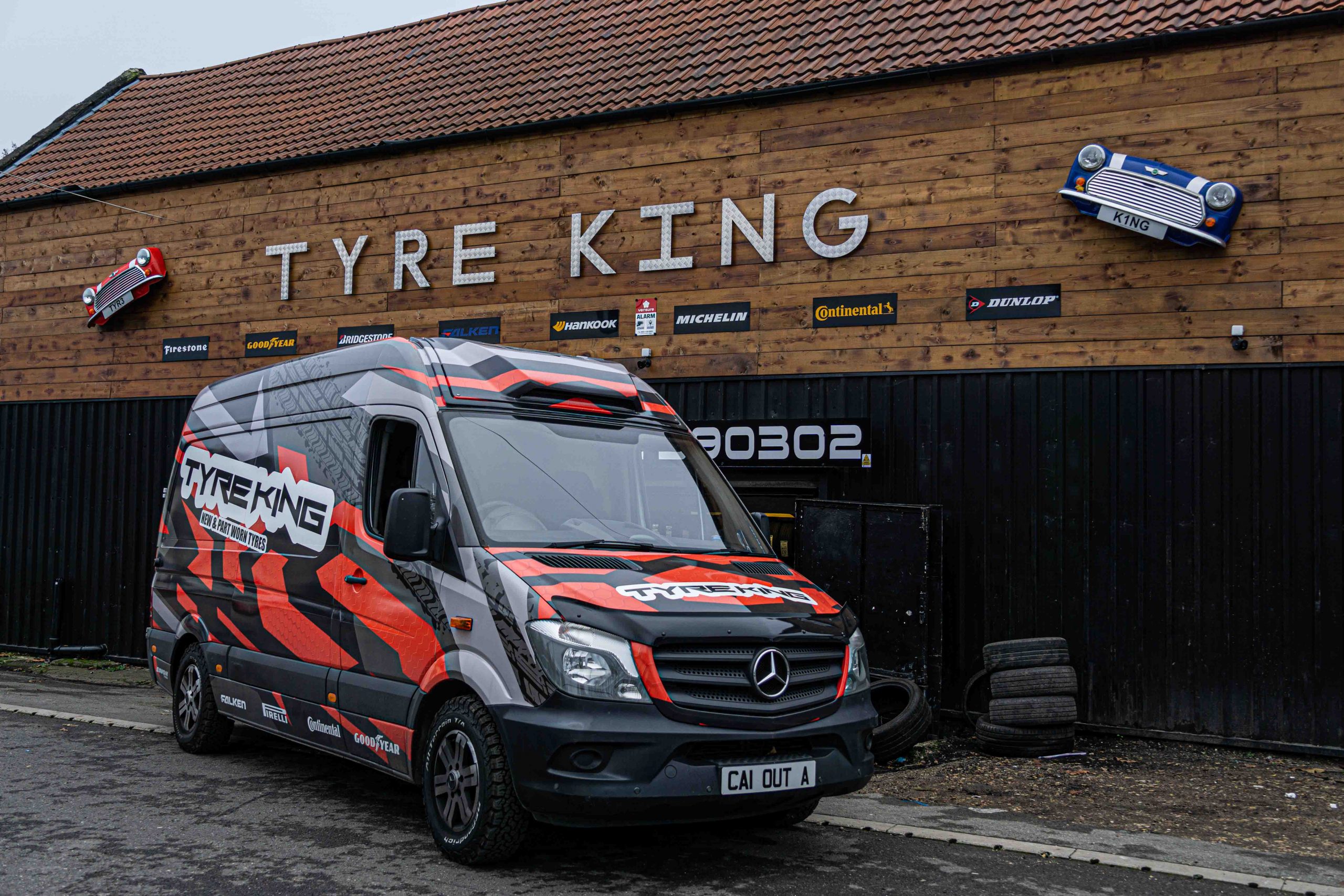 Tyre King Doncaster building outside with van in front