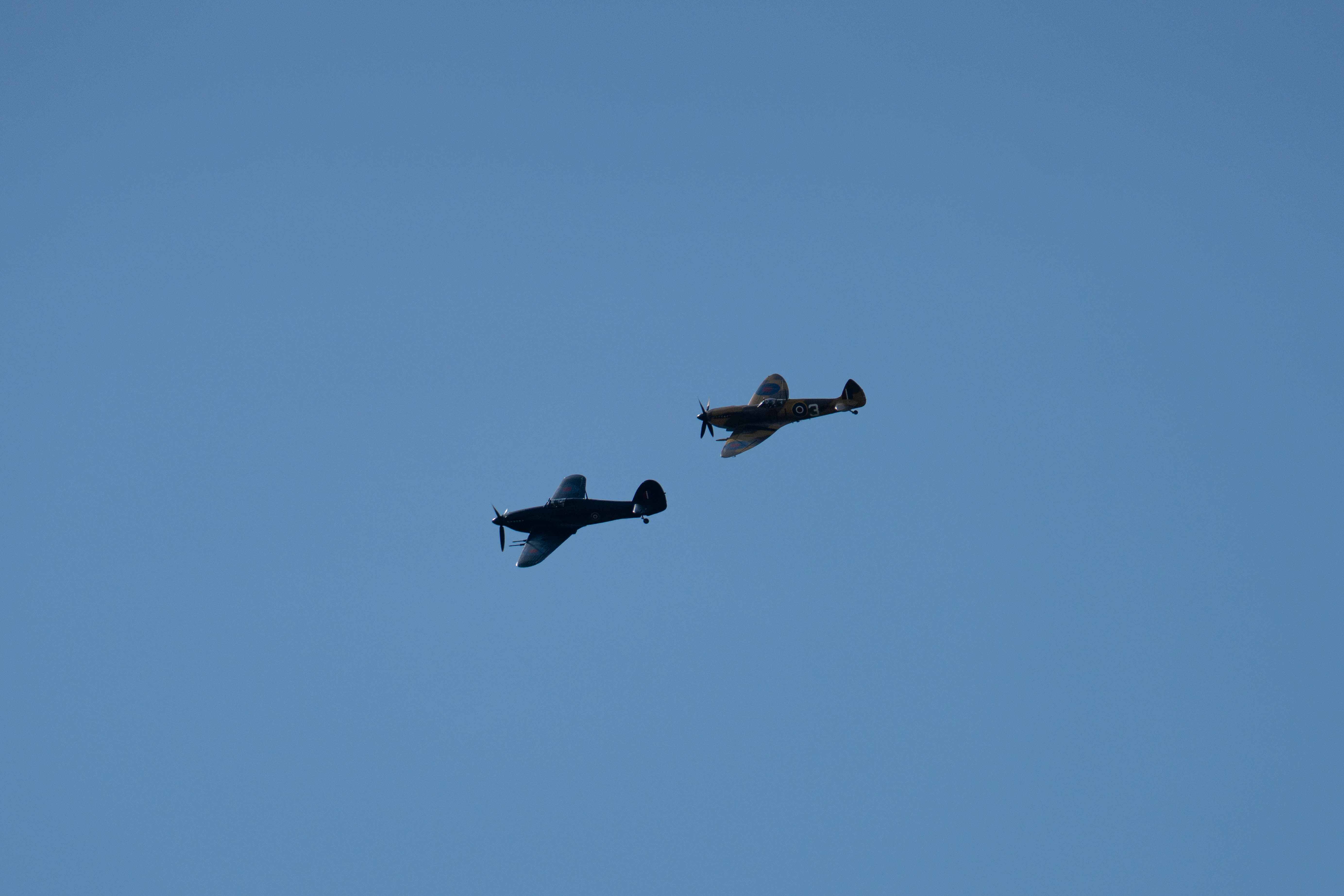 Spitfires in the sky